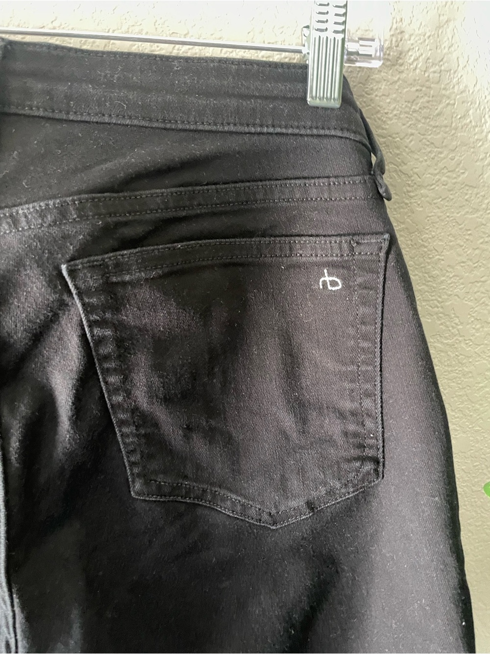 rag & bone Black Slim Women’s Jeans with Subtle Pocket Logo